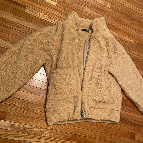 Fuzzy teddy fleece coat - Picture 1 of 2